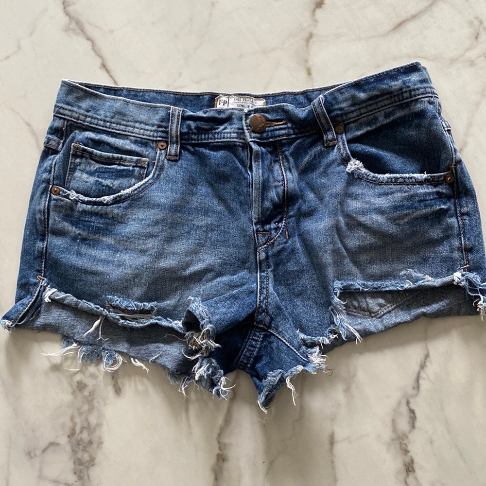 Blue denim free people shirts size 29